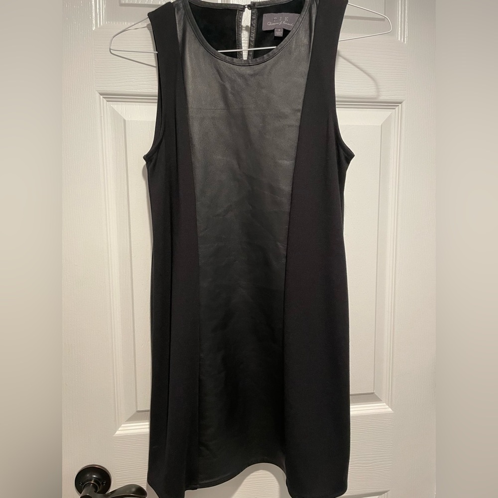 PJK Leather black party dress.